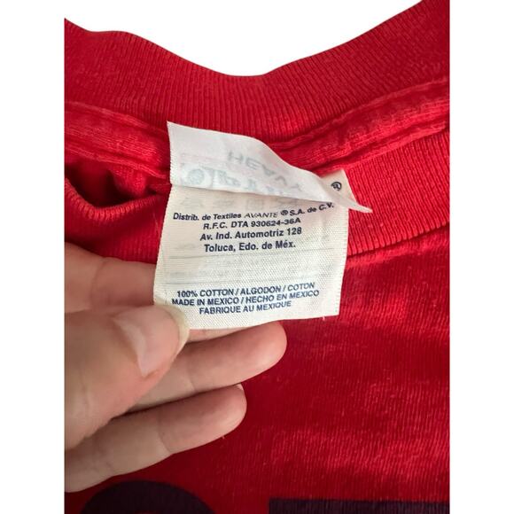 VINTAGE Weezer Rock Band Red Shirt Size LARGE - Picture 5 of 12